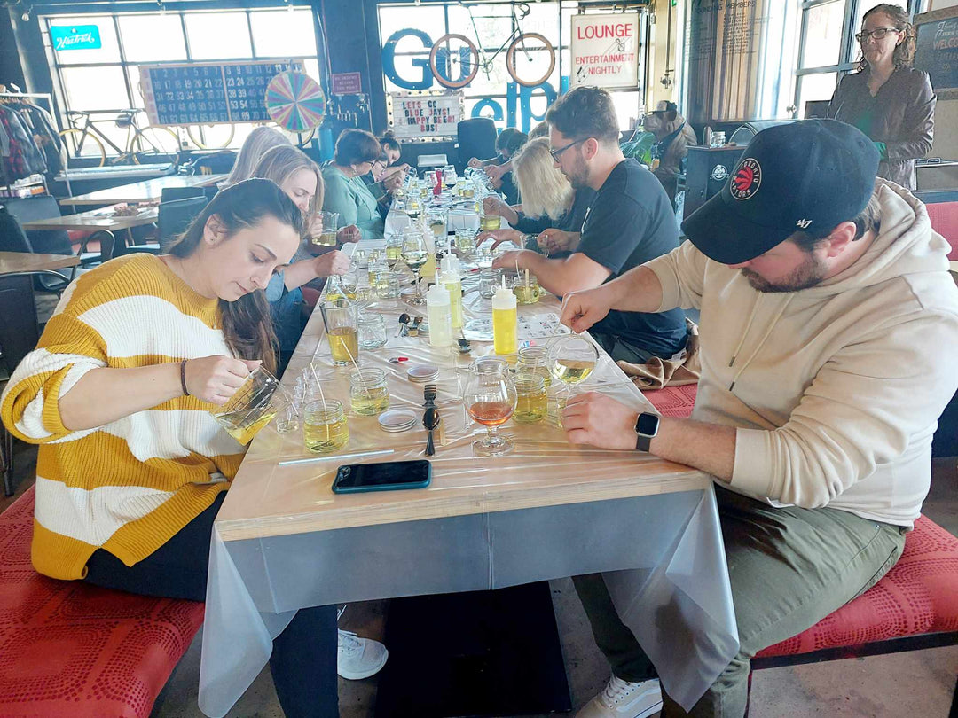 candle making at fixed gear brewing guelph