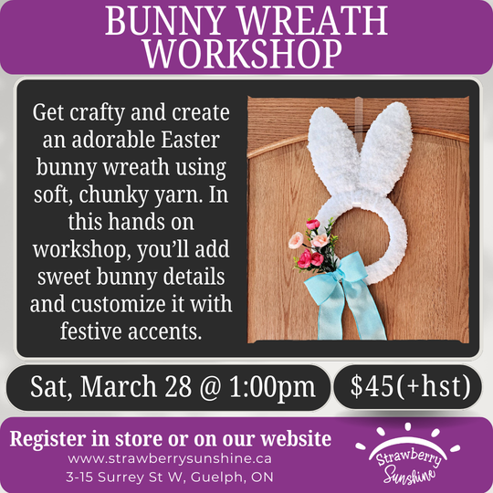 easter craft easter wreath easter bunny easter workshop bunny workshop spring workshop guelph workshops near me workshops in guelph bunny wreath workshop