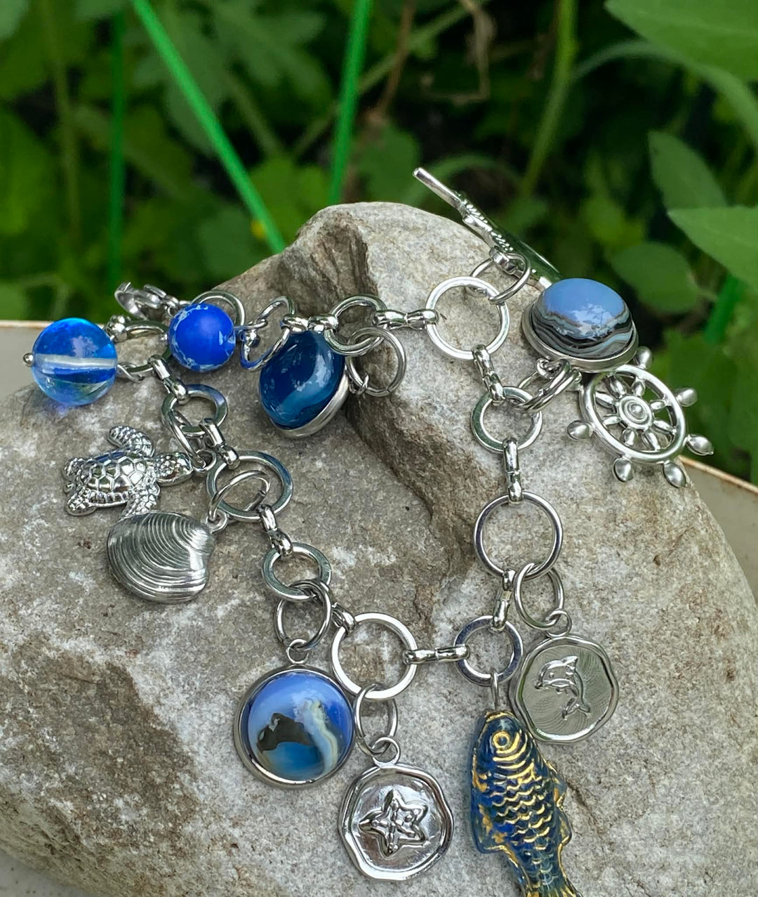 charm bracelet blue 