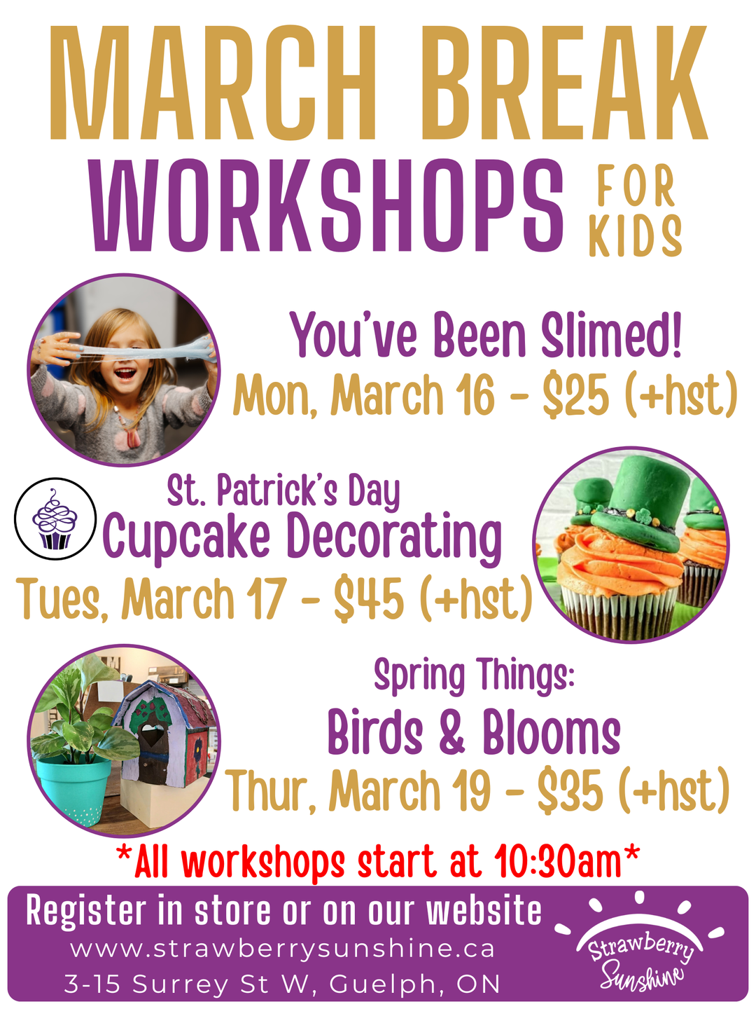 March Break Workshops for Kids