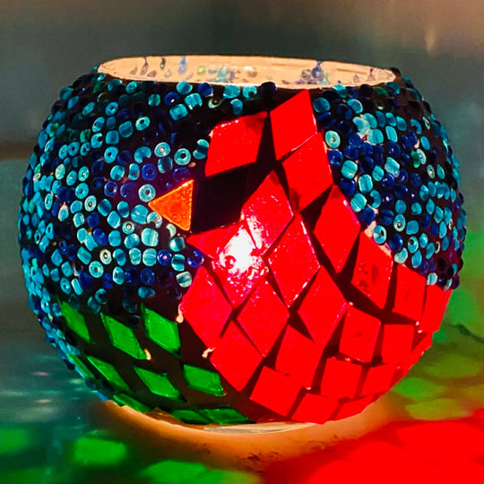 mosaic cardinal tea light holder guelph