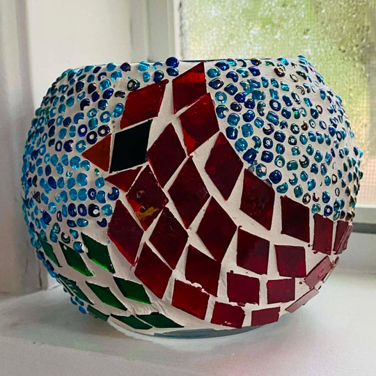 Mosaic Cardinal Candle Holder guelph strawberry sunshine candles & beyond