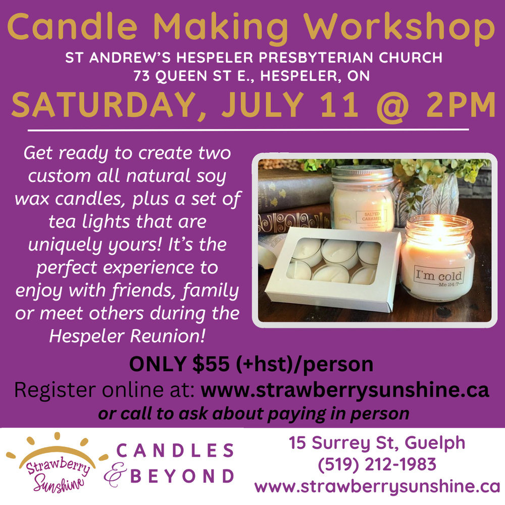 Hespeler Reunion Candle Making Workshop