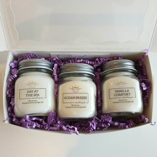 unwind gift set collection gift set candle set candle gift guelph candles