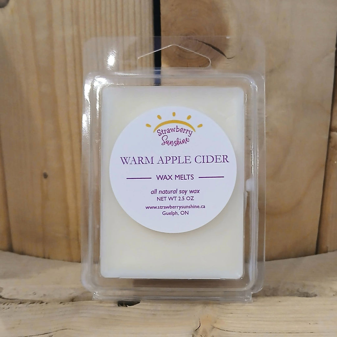 warm apple cider all natural soy wax candle guelph candle shop strawberry sunshine candles & beyond wax melts
